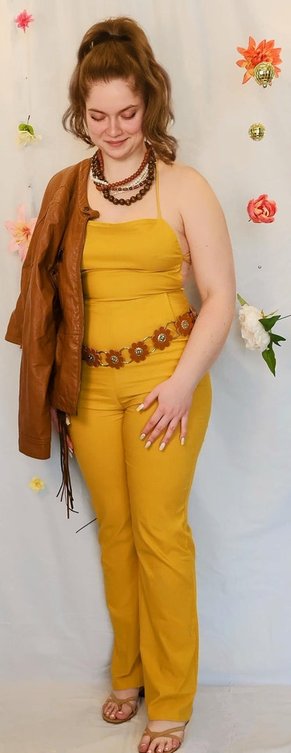 mustard jumpsuit