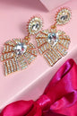 Rhinestone Ovate Leaf Earring